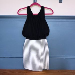 Black and white mini dress